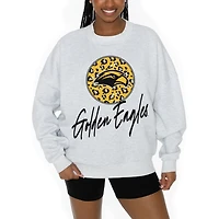 Women's Gameday Couture Ash Southern Miss Golden Eagles Premium Fleece Pullover Sweatshirt
