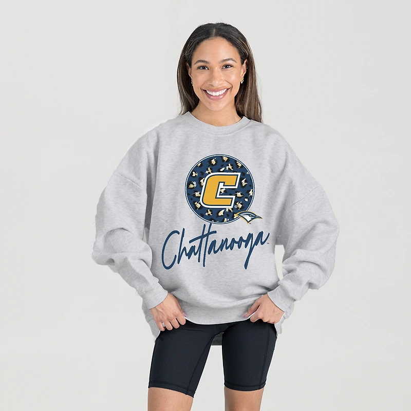 Women's Gameday Couture Ash Tennessee Chattanooga Mocs Premium Fleece Pullover Sweatshirt