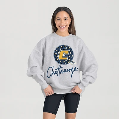 Women's Gameday Couture Ash Tennessee Chattanooga Mocs Premium Fleece Pullover Sweatshirt