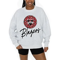 Women's Gameday Couture Ash Valdosta State Blazers Premium Fleece Pullover Sweatshirt