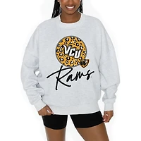 Women's Gameday Couture Ash VCU Rams Premium Fleece Pullover Sweatshirt