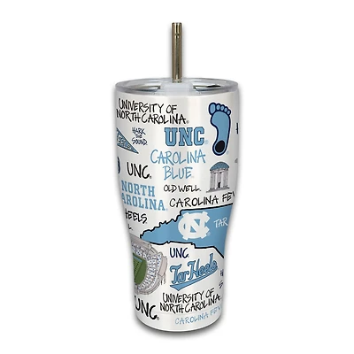 North Carolina Tar Heels 30oz. Icon Metal Tumbler