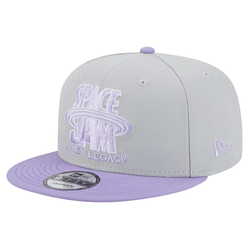 Men's New Era Gray/Light Purple Space Jam: A New Legacy Two-Tone 9FIFTY Snapback Hat