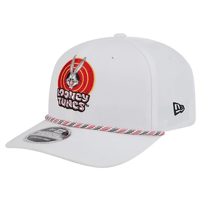 Men's New Era Bugs Bunny White Looney Tunes Rope 9SEVENTY Stretch-Snap Adjustable Hat