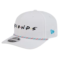 Men's New Era  White Friends Rope 9SEVENTY Stretch-Snap Adjustable Hat
