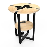 Michigan Wolverines 18" Side Table with Charger