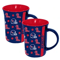 The Memory Company Ole Miss Rebels 2-Pack 15oz. Line Up Ceramic Mugs