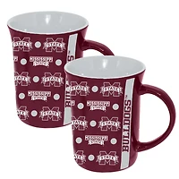 The Memory Company Mississippi State Bulldogs 2-Pack 15oz. Line Up Ceramic Mugs