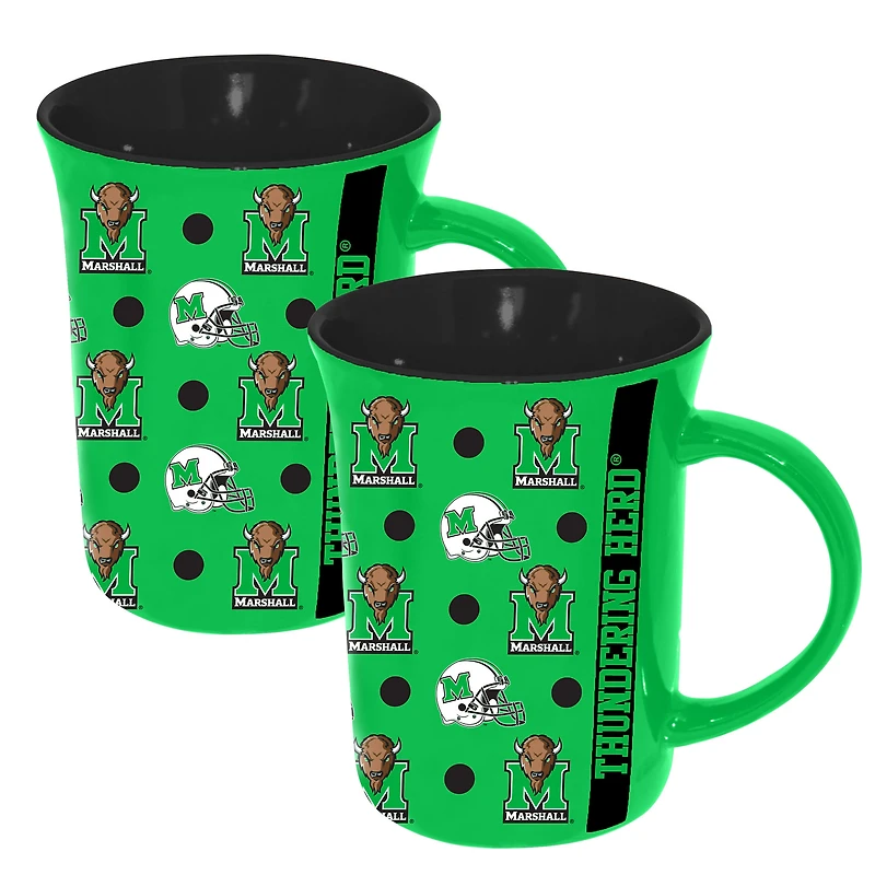 The Memory Company Marshall Thundering Herd 2-Pack 15oz. Line Up Ceramic Mugs