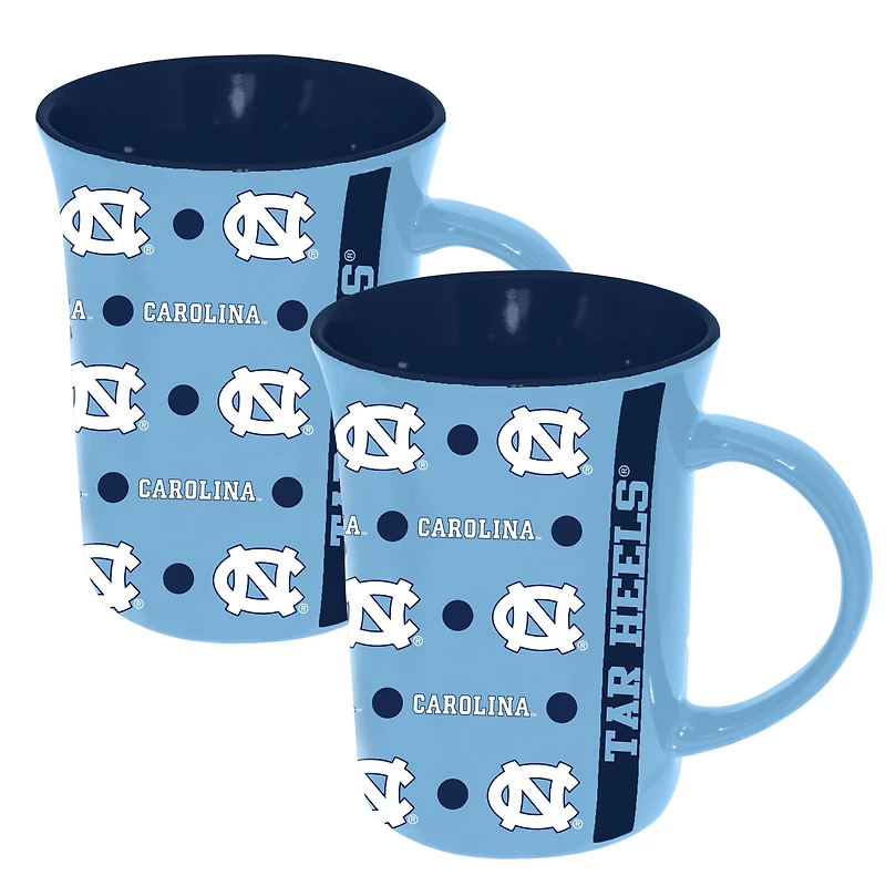 The Memory Company North Carolina Tar Heels 2-Pack 15oz. Line Up Ceramic Mugs