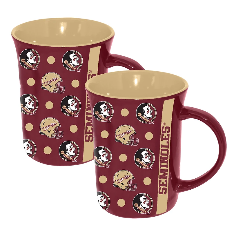 The Memory Company Florida State Seminoles 2-Pack 15oz. Line Up Ceramic Mugs