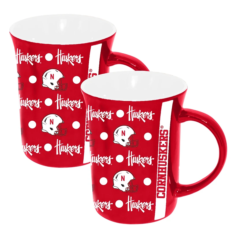 The Memory Company Nebraska Huskers 2-Pack 15oz. Line Up Ceramic Mugs