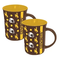 The Memory Company Wyoming Cowboys Two-Pack 15oz. Line Up Ceramic Mugs