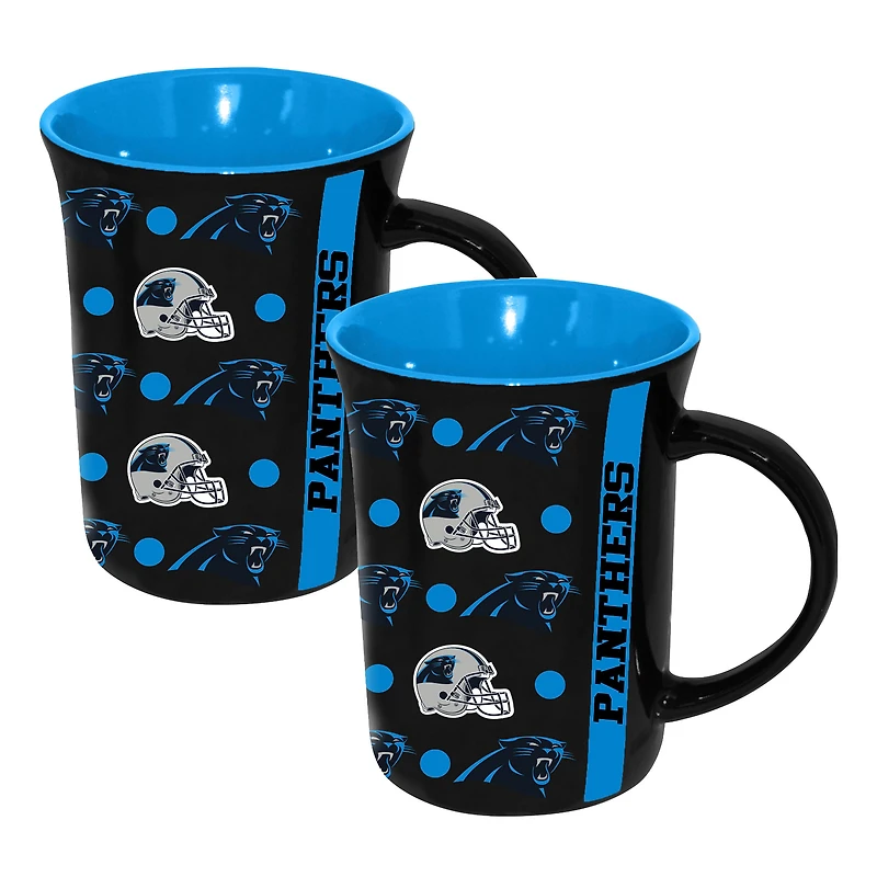 The Memory Company Carolina Panthers Two-Pack 15oz. Line Up Ceramic Mugs