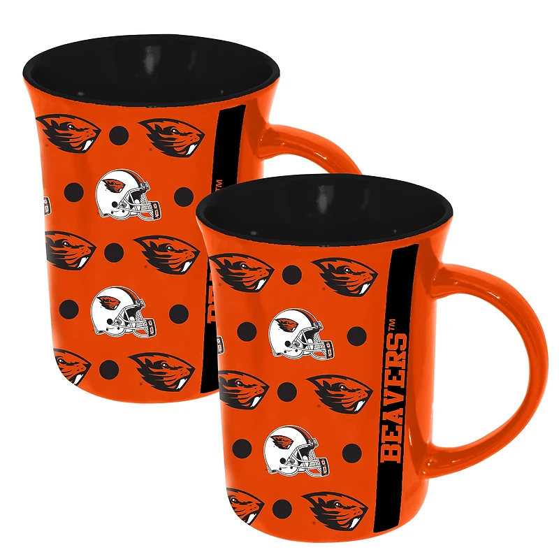 The Memory Company Oregon State Beavers 2-Pack 15oz. Line Up Ceramic Mugs
