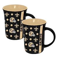 The Memory Company New Orleans Saints Two-Pack 15oz. Line Up Ceramic Mugs