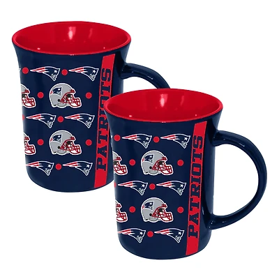 The Memory Company New England Patriots Two-Pack 15oz. Line Up Ceramic Mugs