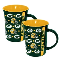 The Memory Company Green Bay Packers Two-Pack 15oz. Line Up Ceramic Mugs