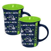 The Memory Company Seattle Seahawks Two-Pack 15oz. Line Up Ceramic Mugs