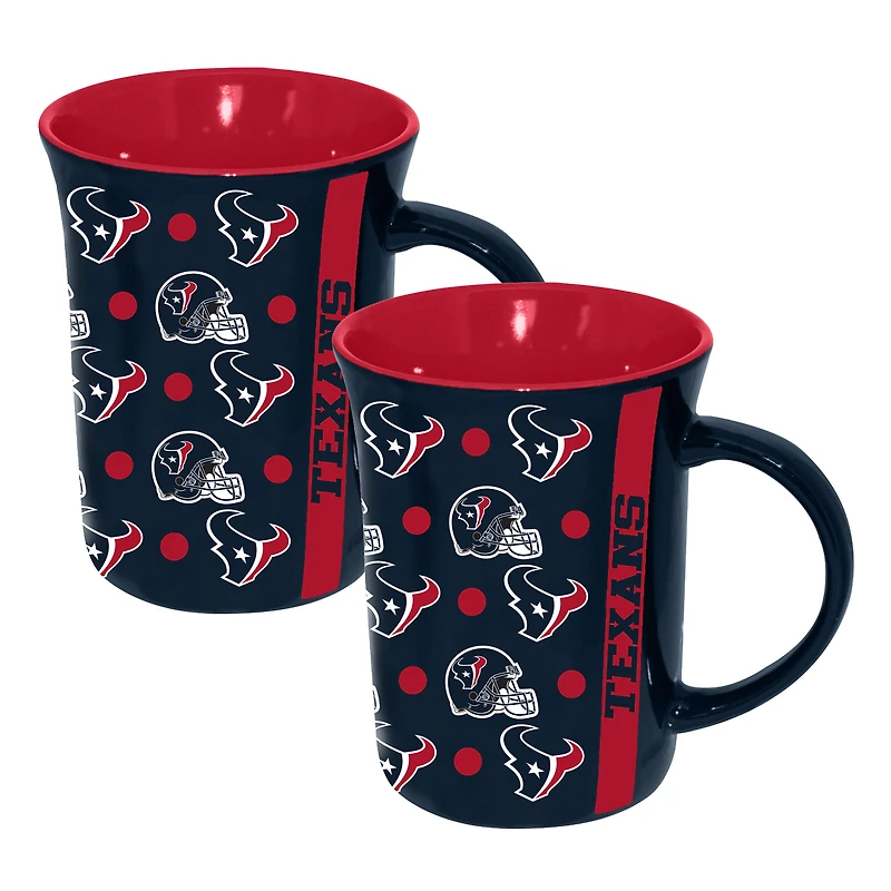 The Memory Company Houston Texans Two-Pack 15oz. Line Up Ceramic Mugs