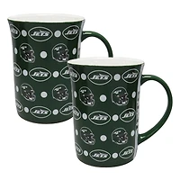The Memory Company New York Jets Two-Pack 15oz. Line Up Ceramic Mugs