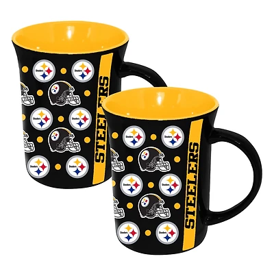 The Memory Company Pittsburgh Steelers Two-Pack 15oz. Line Up Ceramic Mugs