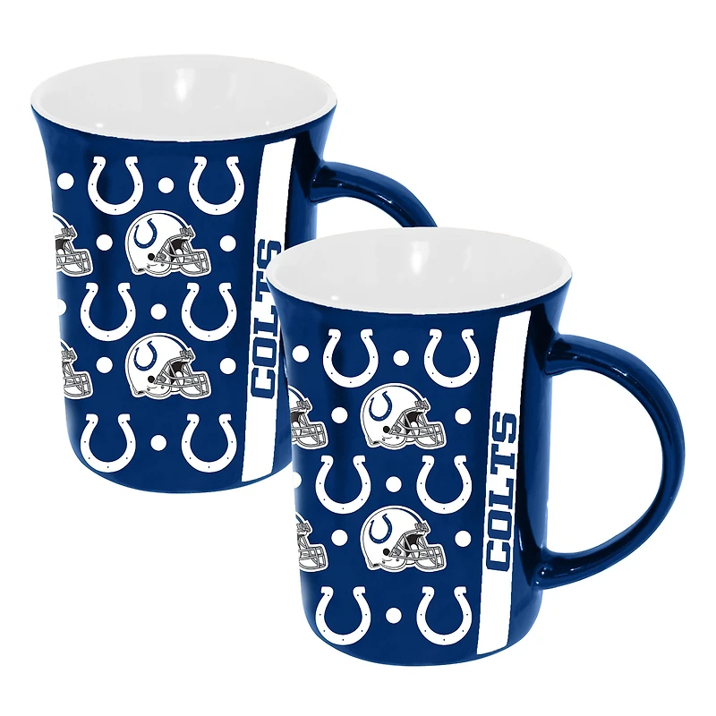 The Memory Company Indianapolis Colts Two-Pack 15oz. Line Up Ceramic Mugs