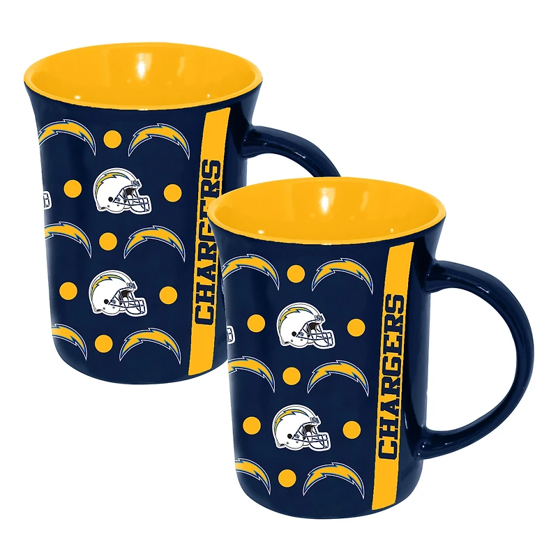 The Memory Company Los Angeles Chargers Two-Pack 15oz. Line Up Ceramic Mugs