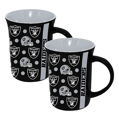 The Memory Company Las Vegas Raiders Two-Pack 15oz. Line Up Ceramic Mugs
