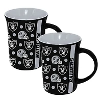 The Memory Company Las Vegas Raiders Two-Pack 15oz. Line Up Ceramic Mugs