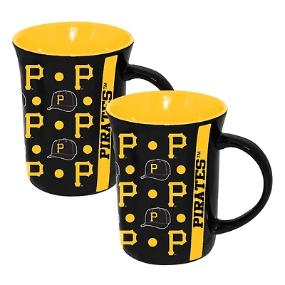 The Memory Company Pittsburgh Pirates Two-Pack 15oz. Line Up Ceramic Mugs