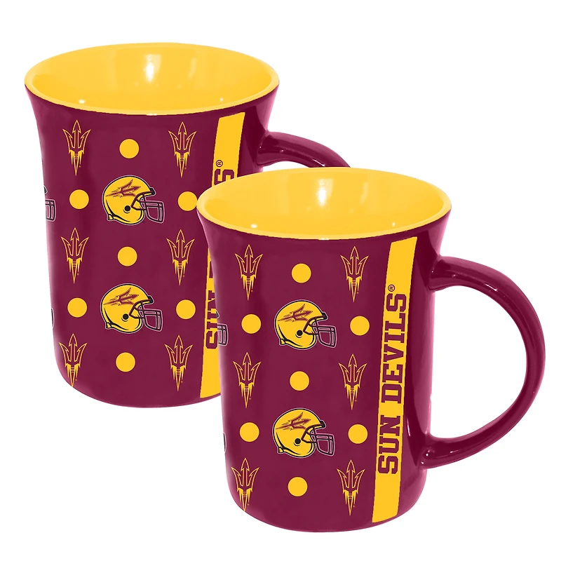 The Memory Company Arizona State Sun Devils 2-Pack 15oz. Line Up Ceramic Mugs