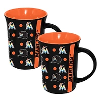 The Memory Company Florida Marlins Two-Pack 15oz. Line Up Ceramic Mugs