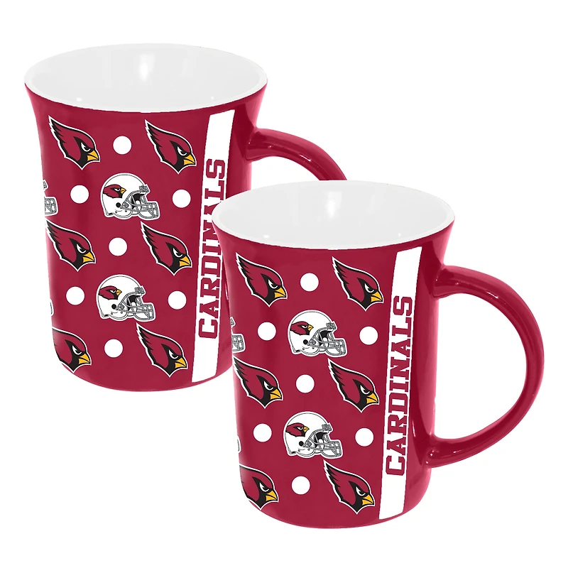 The Memory Company Arizona Cardinals Two-Pack 15oz. Line Up Ceramic Mugs