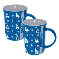 The Memory Company Los Angeles Dodgers Two-Pack 15oz. Line Up Ceramic Mugs