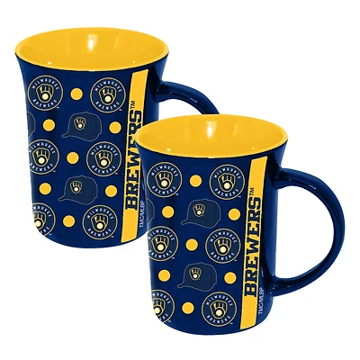 The Memory Company Milwaukee Brewers Two-Pack 15oz. Line Up Ceramic Mugs