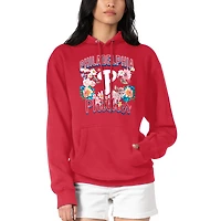 Women's G-III 4Her by Carl Banks Red Philadelphia Phillies Flowers Graphic Pullover Hoodie