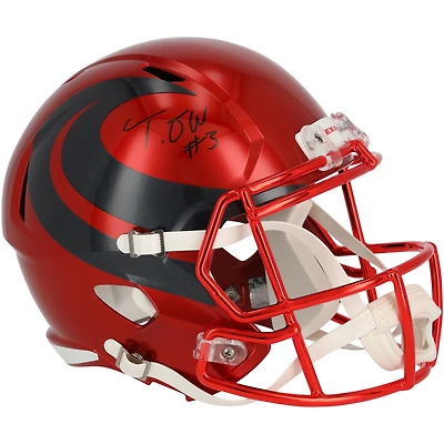Tank Dell Houston Texans Autographed 2024 Alternate Speed Replica Helmet