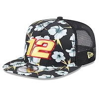 Men's New Era Black Ryan Blaney  Adventure Pattern Golfer Adjustable Hat