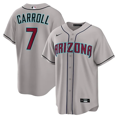 Men's Nike Corbin Carroll Gray Arizona Diamondbacks Road Replica Jersey