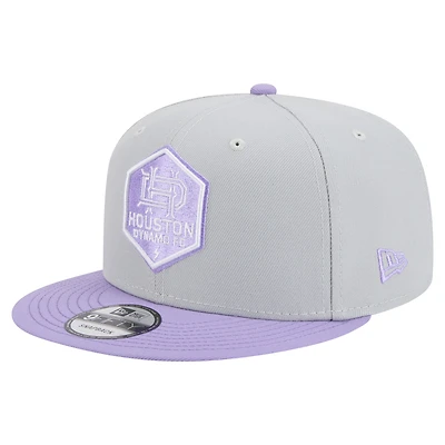 Men's New Era Gray Houston Dynamo FC Color Pack Two-Tone 9FIFTY Snapback Hat