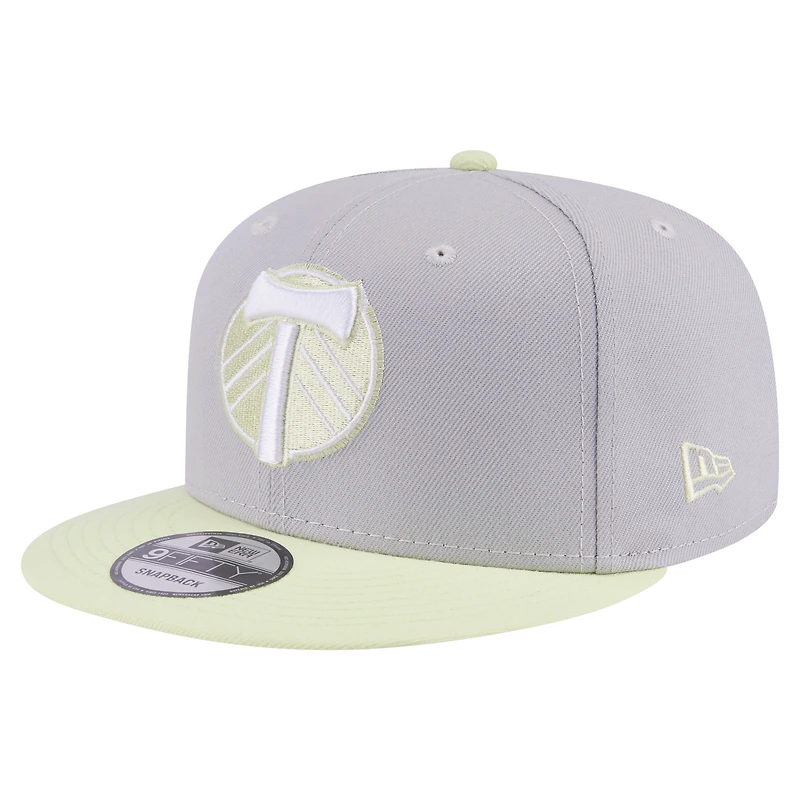 Men's New Era Gray Portland Timbers Color Pack Two-Tone 9FIFTY Snapback Hat