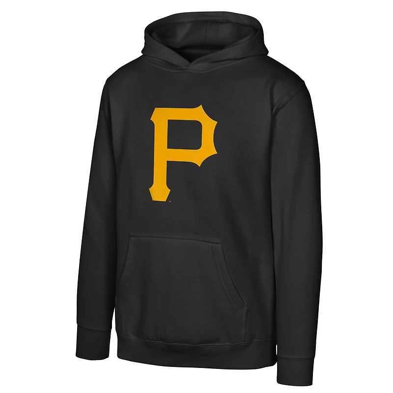 Youth Black Pittsburgh Pirates Primary Logo Pullover Hoodie