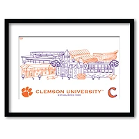 Clemson Tigers 11" x 14" Framed Campus Wall Art Collage
