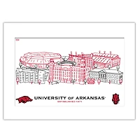 Arkansas Razorbacks 11" x 14" Matted Campus Wall Art Collage