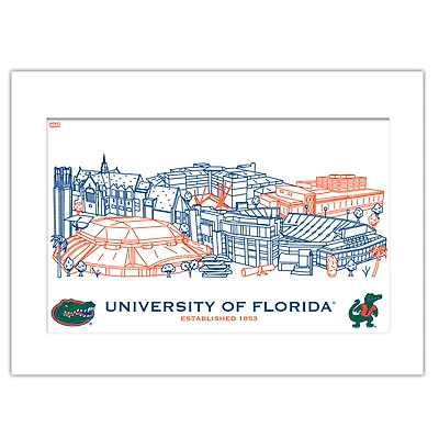 Florida Gators 11" x 14" Matted Campus Wall Art Collage