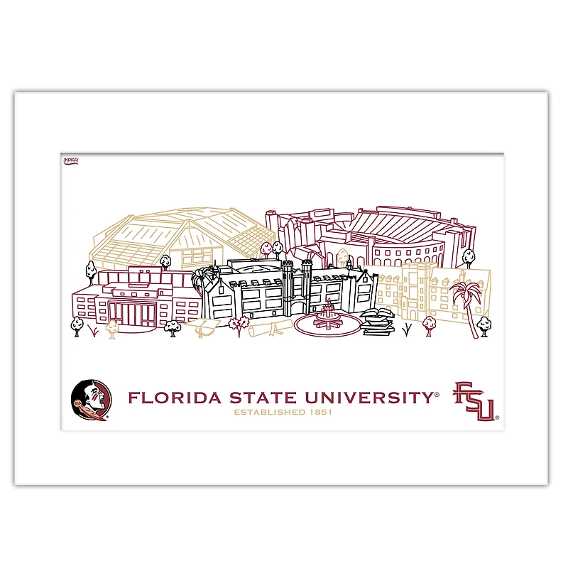 Florida State Seminoles 11" x 14" Matted Campus Wall Art Collage
