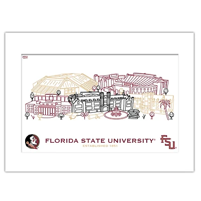 Florida State Seminoles 11" x 14" Matted Campus Wall Art Collage