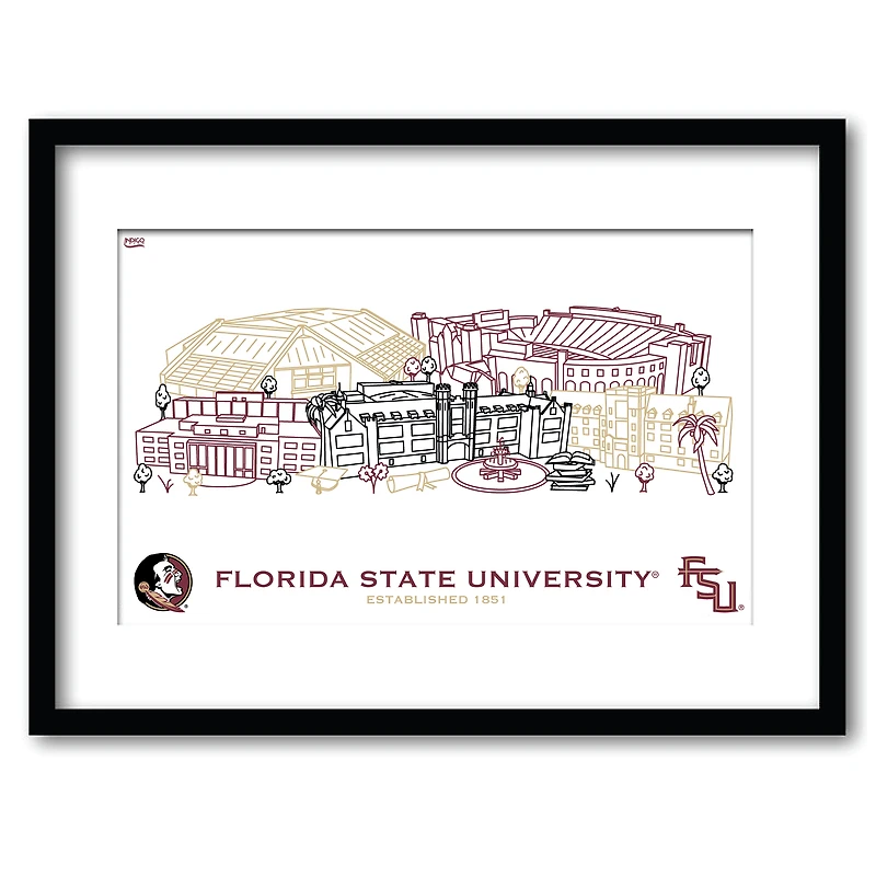 Florida State Seminoles 11" x 14" Framed Campus Wall Art Collage
