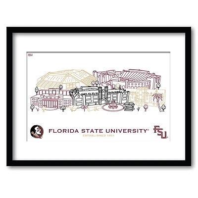 Florida State Seminoles 11" x 14" Framed Campus Wall Art Collage